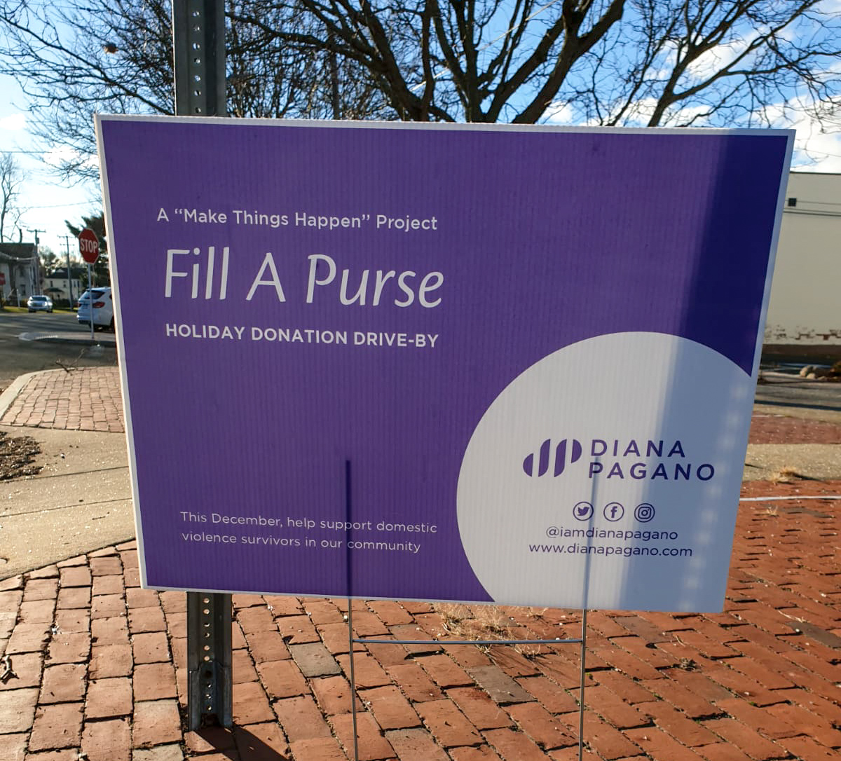 Fill a Purse Domestic Violence Drive Organized by Diana Pagano